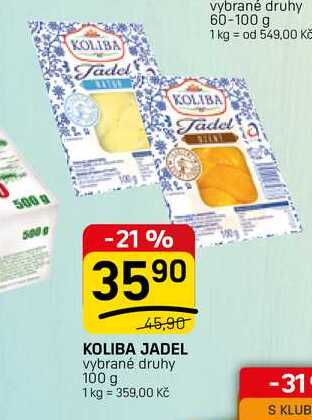 KOLIBA JADEL vybrané druhy 100 g