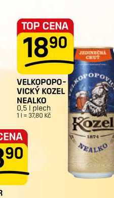 VELKOPOPOVICKÝ KOZEL NEALKO 0,5 I plech