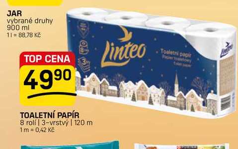 TOALETNÍ PAPÍR 8 rolí 3-vrstvý