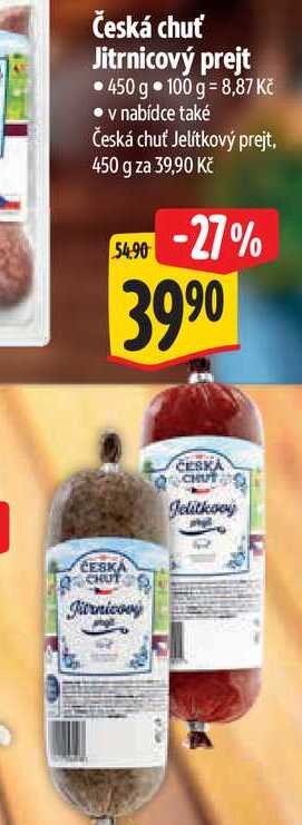 Česká chuť Jitrnicový prejt 450 g 