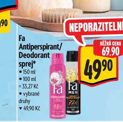  Fa Antiperspirant/ Deodorant sprej 150 ml