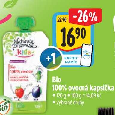 Bio  100% ovocná kapsička 120 g  