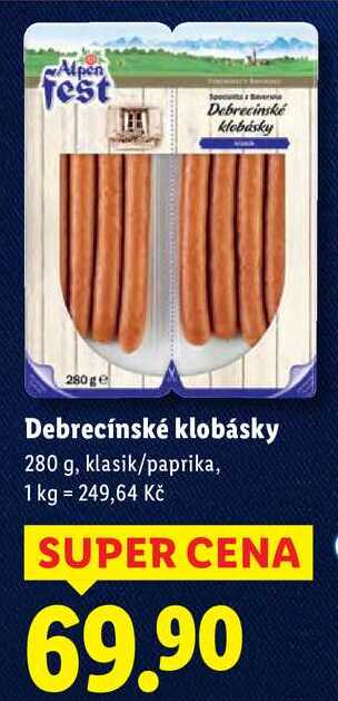 Debrecínské klobásky, 280 g