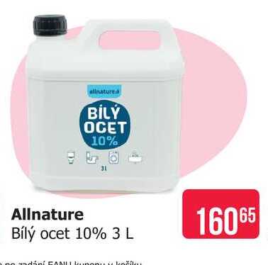 Allnature Bílý ocet 10% 3 L
