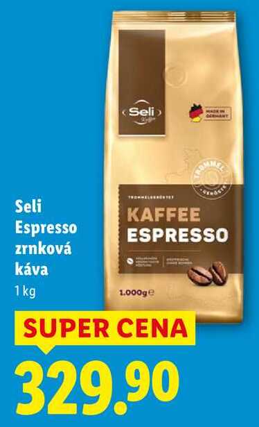 Seli Espresso zrnková káva, 1 kg