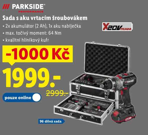 Sada s aku vrtacím šroubovákem