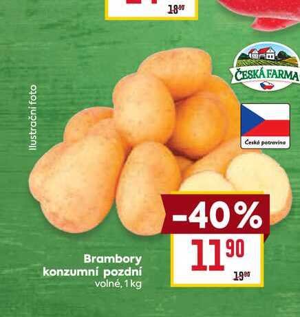 Brambory konzumní pozdní volné, 1 kg