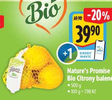 Nature's Promise Bio Citrony balené, 500 g