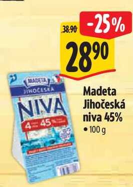 Madeta Jihočeská niva 45%, 100 g