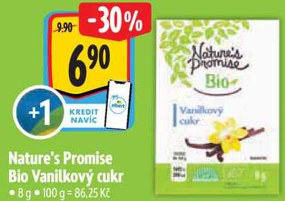 Nature's Promise Bio Vanilkový cukr, 8 g v akci