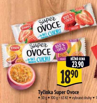 Tyčinka Super Ovoce, 30 g 