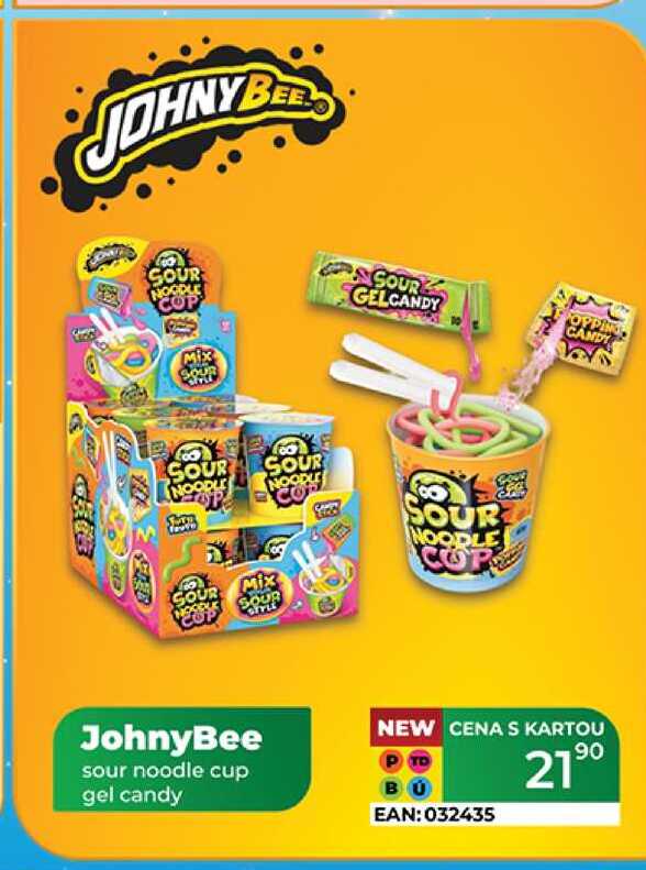 JohnyBee sour noodle cup gel candy 