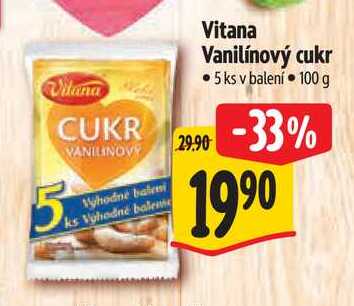 Vitana Vanilínový cukr, 100 g v akci