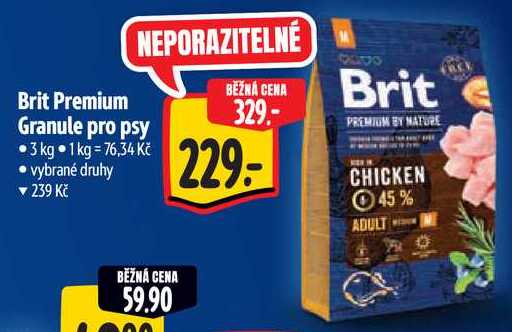 Brit Premium Granule pro psy, 3 kg