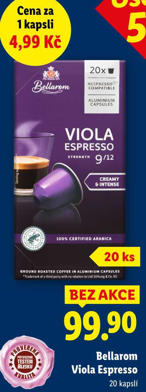 Bellarom Viola Espresso, 20 kapslí 