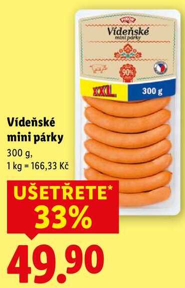 Vídeňské mini párky, 300 g