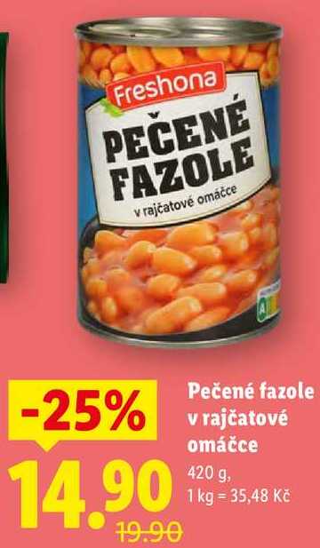 Pečené fazole v rajčatové omáčce, 420 g