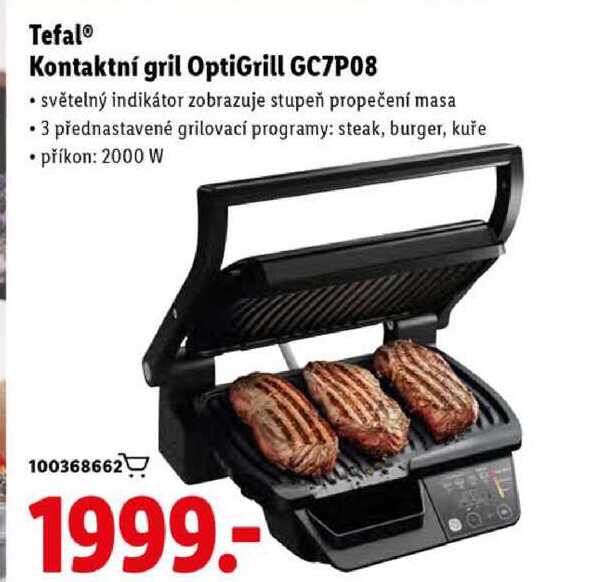 Tefal Kontaktní gril OptiGrill GC7P08 