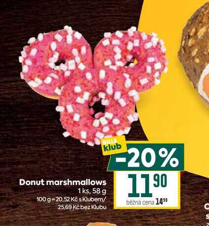 Donut marshmallows 1 ks, 58 g