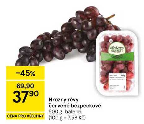 Hrozny révy červené bezpeckové, 500 g  