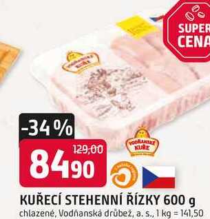 KUŘECÍ STEHENNÍ ŘÍZKY 600 g chlazené