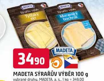 MADETA SÝRAŘŮV VÝBĚR 100 g