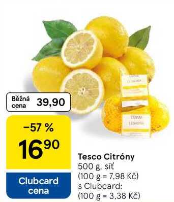 Tesco Citróny, 500 g. síť 