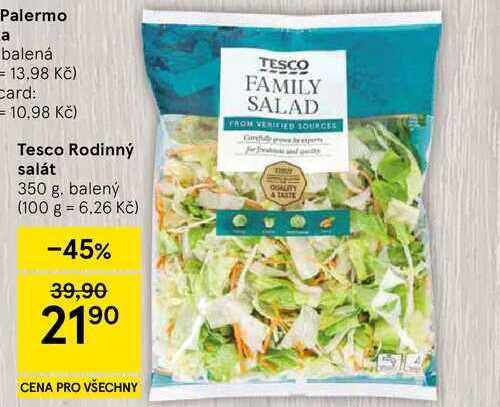Tesco Rodinný salát, 350 g. balený  