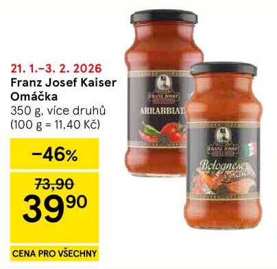 Franz Josef Kaiser Omáčka, 350 g, více druhů  