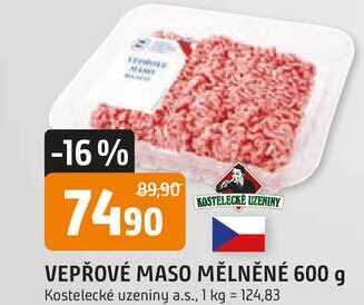 VEPŘOVÉ MASO MĚLNĚNÉ 600 g 