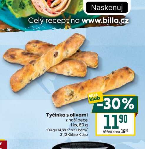 Tyčinka s olivami z naší pece 1 ks, 80 g