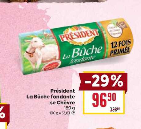 Président La Bûche fondante se Chèvre 180 g