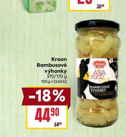 Kroon Bambusové výhonky 370/170 g 