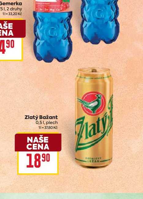 Zlatý Bažant 0,51, plech