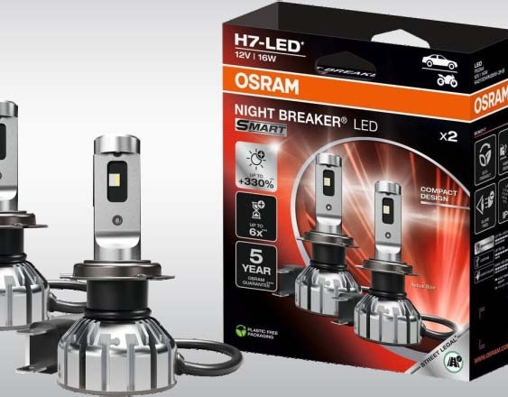 Autožárovky LED diodové Osram Night Breaker Smart H7 12V 16W PX26d - 2ks / schváleno pro ČR / EU homologace / třetí generace