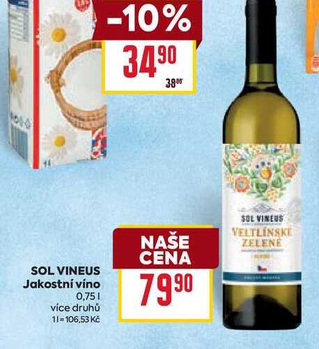 SOL VINEUS Jakostní víno 0,75l
