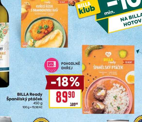 BILLA Ready Španělský ptáček 450 g