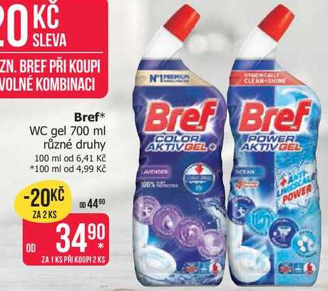 Bref WC gel 700 ml různé druhy 