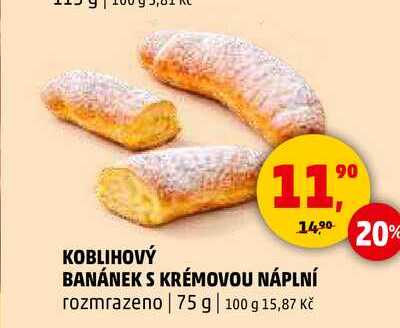 KOBLIHOVÝ BANÁNEK S KRÉMOVOU NÁPLNÍ, 75 g 