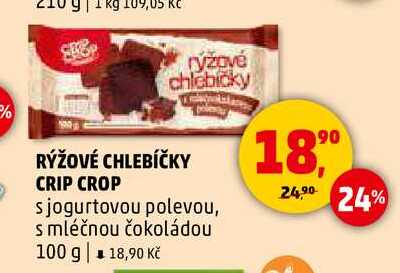 RÝŽOVÉ CHLEBÍČKY CRIP CROP, 100 g