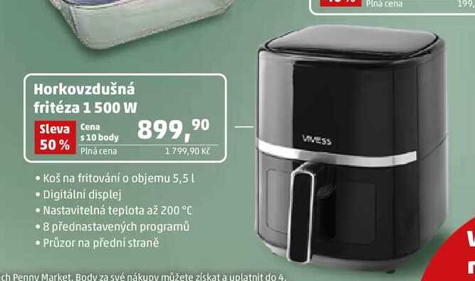 Horkovzdušná fritéza 1 500 W 