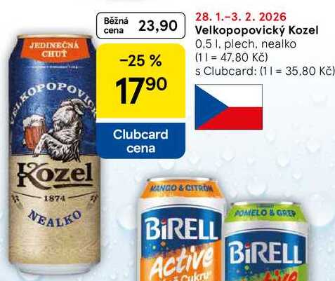 Velkopopovický Kozel, 0.5 1. plech, nealko 