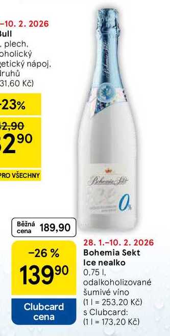 Bohemia Sekt Ice nealko, 0,75 l 