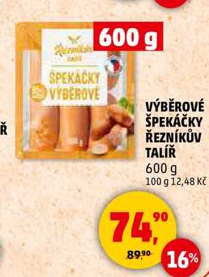 VÝBĚROVÉ ŠPEKÁČKY ŘEZNÍKŮV TALÍŘ, 600 g