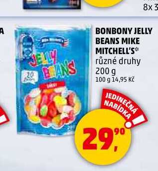 BONBONY JELLY BEANS MIKE MITCHELL'S, 200 g