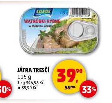 JÁTRA TRESČÍ, 115 g 