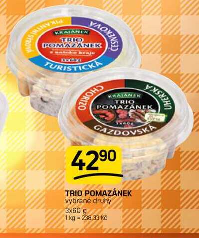 TRIO POMAZÁNEK vybrané druhy 3x60 g