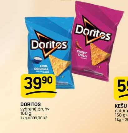 DORITOS vybrané druhy 100 g 