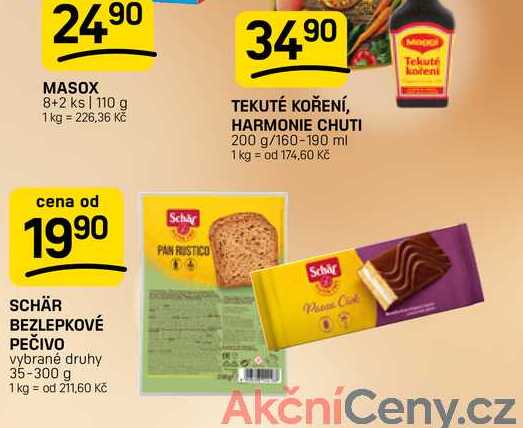 SCHÄR PEČIVO BEZLEPKOVÉ vybrané druhy 35-300g