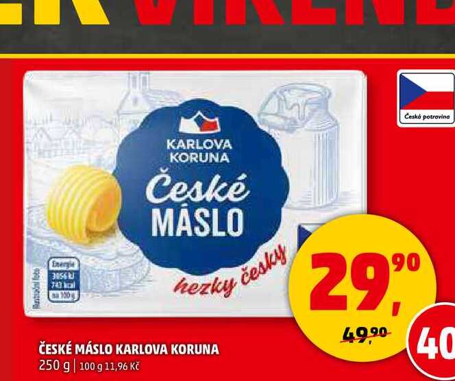 ČESKÉ MÁSLO KARLOVA KORUNA, 250 g 